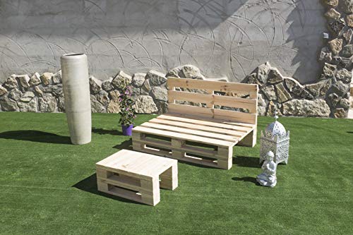 Sofa PALETS Lijado Y Cepillado - Medida 120cm X 80cm -Interior/Exterior Nuevo-Natural Sillon PALETS/Sofa para Patio