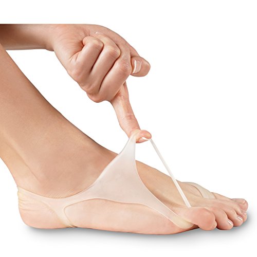 SOLES Pad para juanetes y separador de dedos con férula – Enderezador del pie de gran tamaño, ayuda a aliviar el dolor del pie – silicona hipoalergénica – un tamaño para todos