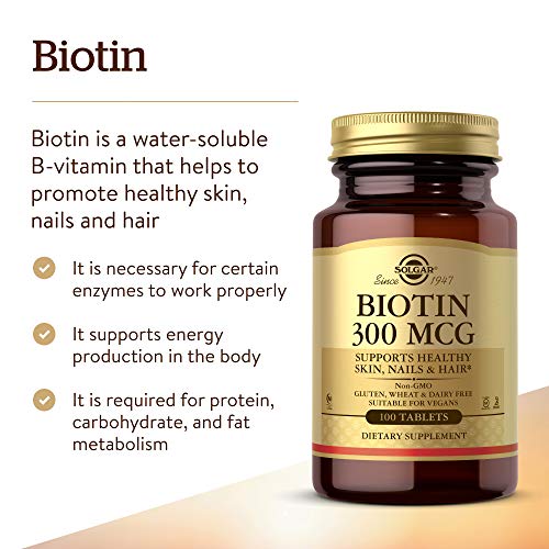Solgar Biotina 300 µg Comprimidos - Envase de 100