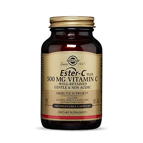 Solgar® Ester-C® Plus Vitamina C 500 mg para el mantenimiento del sistema inmunitario y formación de colágeno- 100 Cápsulas vegetales