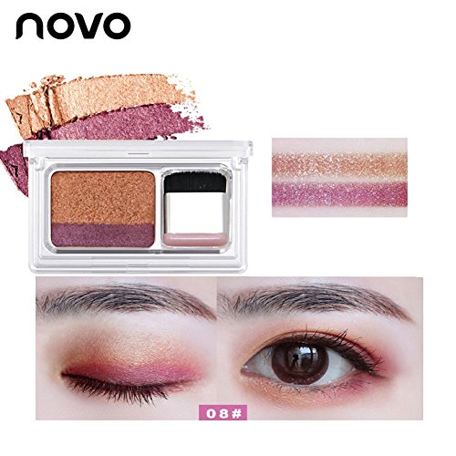Sombra De Ojos Dual-Color Dual-Layer Gradient Seal Sombra De Ojos Maquillaje Rápido Paleta De Sombras De Ojos Efecto De Ojos Ahumados Profundos Naturales Gran Herramienta De Maquillaje Rápido