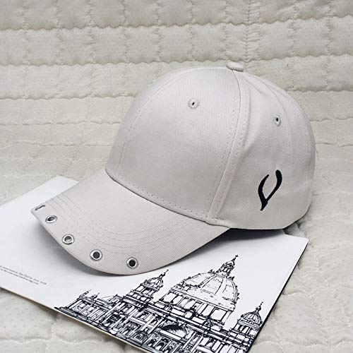 Sombrero de béisbol con Anillo de Baile Callejero Informal para Todos los Partidos, Personalidad de Verano Masculina, Gorra de aro Beige, Sombrero de Hip-Hop de Primavera y Verano para Mujer