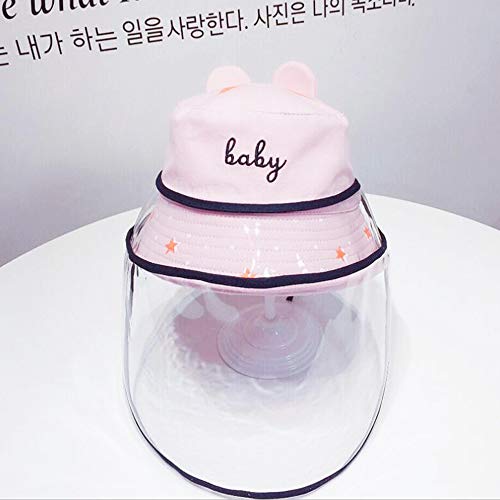 Sombreros de estilo pescador, para niños, con visera transparente extraíble, protección frente a los rayos ultravioleta, el polvo, las gotas y el sol