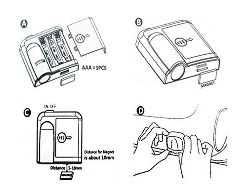 Soondar Juego de luces LED inalámbricas para puerta de coche, 2 piezas, luces de cortesía con proyección del emblema, no hace falta taladrar