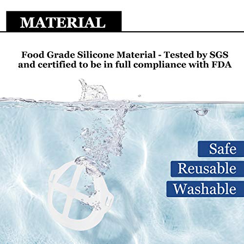 Soporte para máscara 3D[10 PCS]KarDition Mask Bracket[Reutilizable y lavable][Aumente más espacio para respirar][Adaptado para nariz y boca]Soportes de respiración Marco