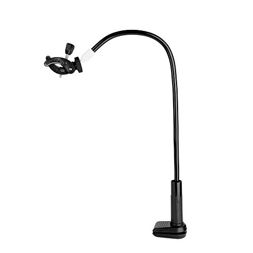 Soporte para secador de pelo para mascotas, rotación de 360 grados manos libres soporte para secador de pelo de aleación de aluminio cuello de cisne para perro gato mesa de aseo