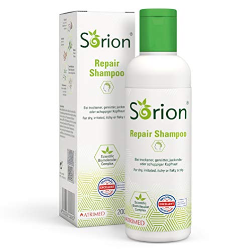 Sorion - Champú de 200 ml – También para el cuero cabelludo con caspa y psoriasis - Con aceite de coco, nim, Rubia cordifolia, cúrcuma y Wrightia tinctoria