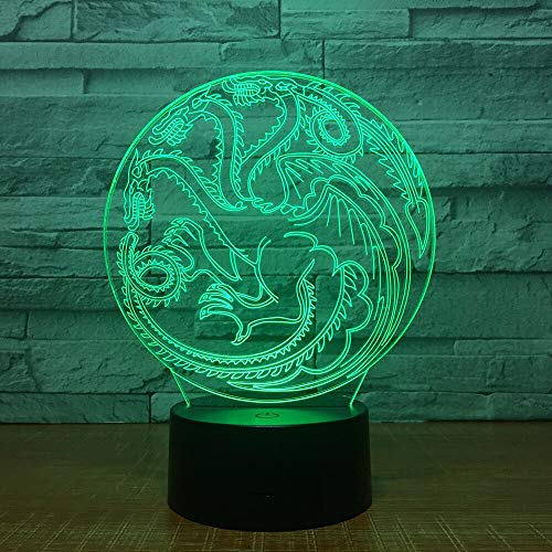 Souvenir Dragon Totem Acrílico Night Light con Color Touch Remote