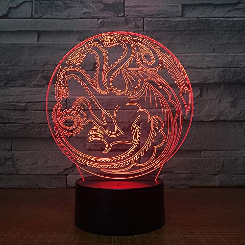 Souvenir Dragon Totem Acrílico Night Light con Color Touch Remote