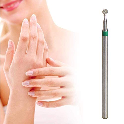 SpeTool Punta Profesional de Diamante para Limpiar las Cutículas Broca de Taladro de Uñas para Salón de Manicura 120 grano, Cabeza de 2.34mm