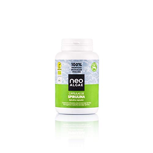 Spirulina Organica en Capsulas, 120 Comprimidos de Spirulina por Envase