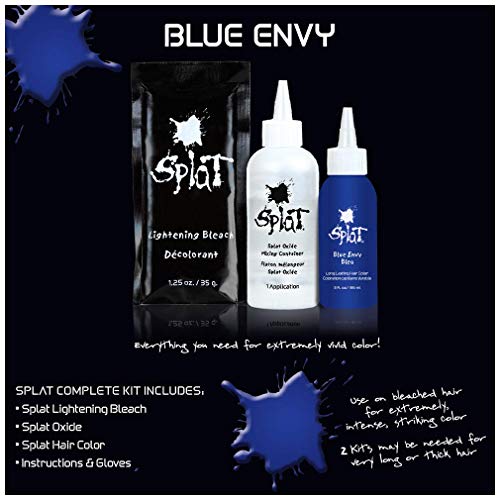 Splat Rebellious - Kit semipermanente para el pelo, diseño de fantasía, color azul