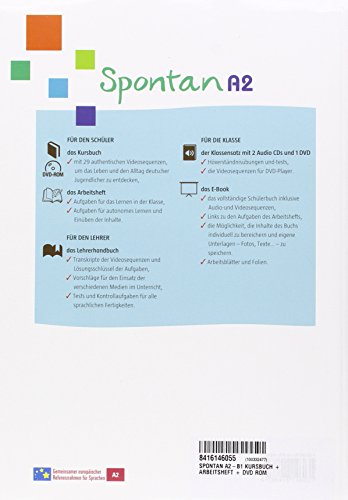 SPONTAN A2-B1 KURSBUCH + ARBEITSHEFT + DVD ROM - 9788416146055