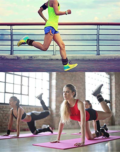 Sportneer - Juego de 2 Pesas para Tobillo y muñeca (454 g hasta 3,18 kg), Color Negro