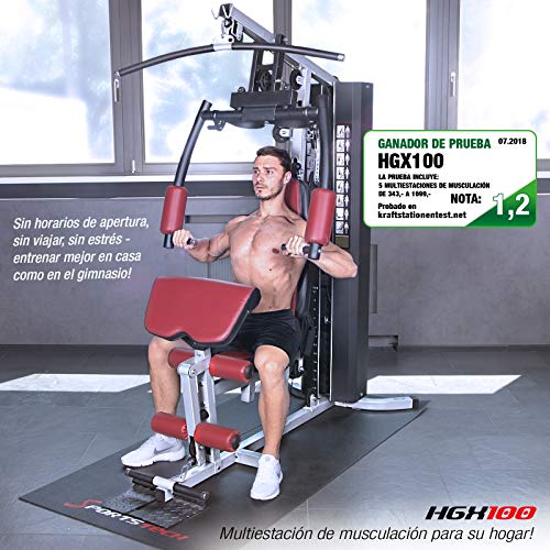 Sportstech HGX100 Multiestación musculación Premium 45en1 Sirve para innumerables Posibilidades de Entrenamiento. Máquina de Pesas Robusta con Torre de tracción