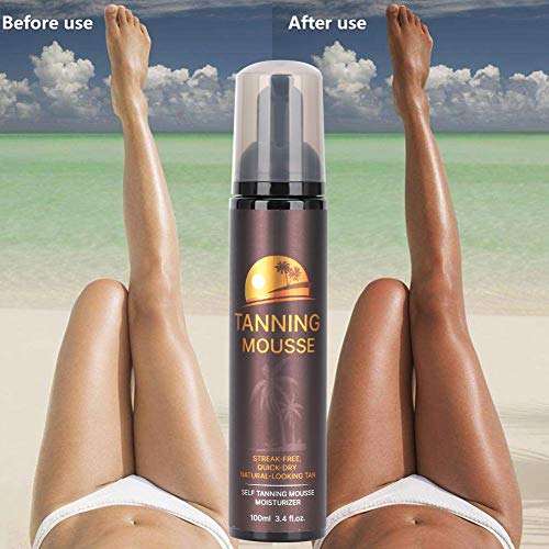 Spray autobronceador, spray bronceador de 100 ml, mousse de bronceado sin sol de larga duración Spray bronceador natural Spray bronceador Piernas Cuerpo autobronceador Cuerpo bronceado en spray