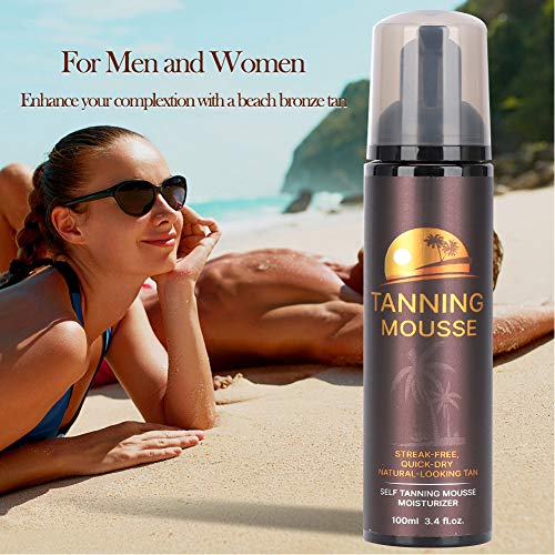 Spray autobronceador, spray bronceador de 100 ml, mousse de bronceado sin sol de larga duración Spray bronceador natural Spray bronceador Piernas Cuerpo autobronceador Cuerpo bronceado en spray