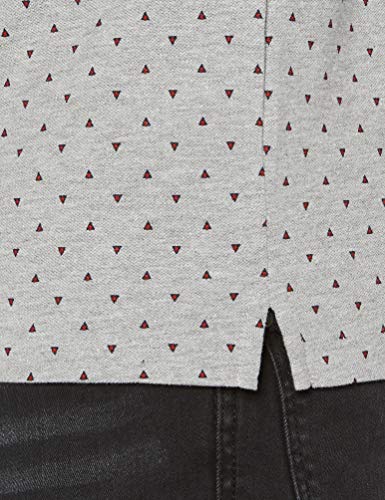 Springfield 5Ba AOP Cuello Slim Mel-c/43 Polo, Gris (Dark_Grey 43), L (Tamaño del Fabricante: L) para Hombre