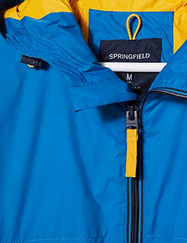Springfield 5HE-Chaqueta Bl/Col R-c/87 Deportiva, Turquesa (Turquoise 95752687), M (Tamaño del Fabricante: M) para Hombre