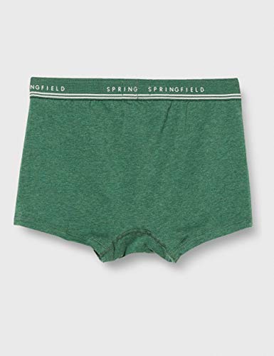 Springfield Pack 2 Basic Boxer Org-c/25, Verde (Green 25), M (Tamaño del Fabricante: M) para Hombre