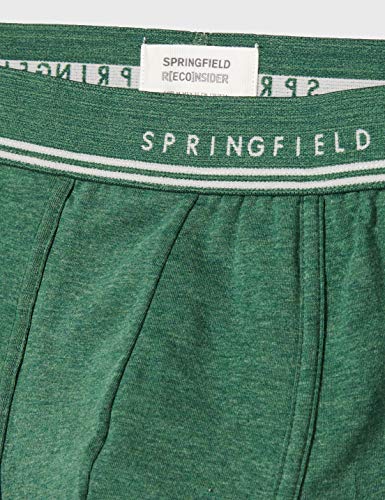 Springfield Pack 2 Basic Boxer Org-c/25, Verde (Green 25), M (Tamaño del Fabricante: M) para Hombre