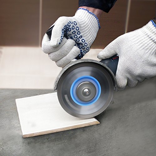 S&R Disco Diamante 125 mm para corte de Porcelanico, Cerámica dura, Azulejos, Mármol, Granito, Piedra caliza y otros materiales duros. Calidad Profesional