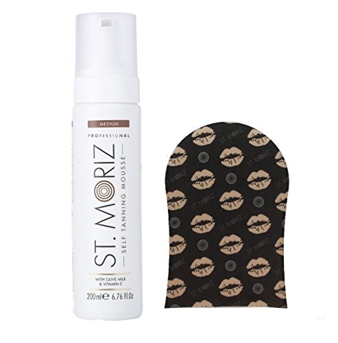 St Moriz - Mousse de bronceado instantáneo con guante de bronceado St Moriz, 200 ml