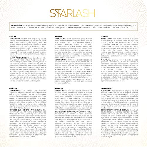 STARLASH Sérum Crece Pestañas 4ml - Tratamiento potenciador para pestañas más largas, densas y voluminosas - Alargador y Fortalecedor de Pestañas y Cejas