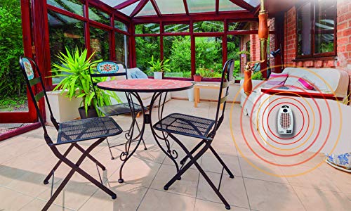 Starlyf Direct TV Outlet Fast Heater Deluxe Visto en TV Calefactor con Control Remoto 400W Calentador Eléctrico, Portátil y Compacto con Termostato Ajustable y Mando a Distancia - Color Blanco