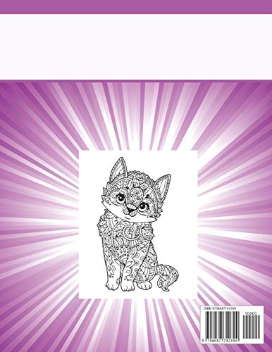 Stress Relief Cat Coloring Book: 34 Cute Detailed Illustrations For Adults/Animal Relaxation Coloring BookFor Grown-Ups/Perfect Gift For Cat Lovers