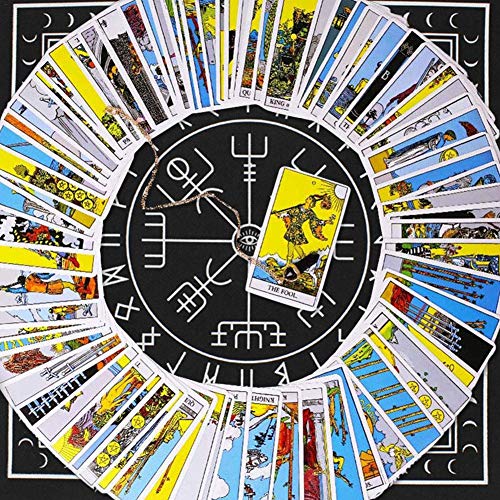 Stronrive Mantel Especial Tarot - Astrología Adivinación Tarot Mantel para Entusiastas Consejeros Psicológicos Magos - 50x50cm