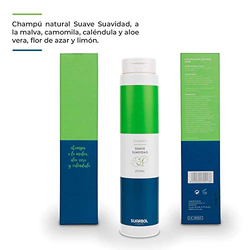 SUARBOL COSMETICS Champú Natural Ecofriendly Hidratante Para Cabello Graso o Seco | Aumenta Volumen y Suavidad | Con Camomila | Sin Sulfatos, Parabenos y Siliconas | Para Hombres y Mujeres