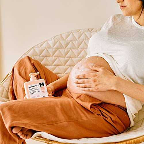 Suavinex 3159888 – Crema Antiestrías para Embarazadas. Previene La Formación de Estrías y Potencia La Elasticidad. Apta para Pieles Sensibles. con Olor