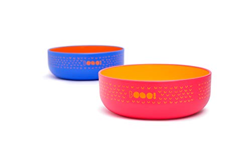 Suavinex - Bowl Infantil Para Bebé BOOO. Vajilla de Bebé. Material Irrompible. Apto Para Microondas y Lavavajillas, Color Rosa
