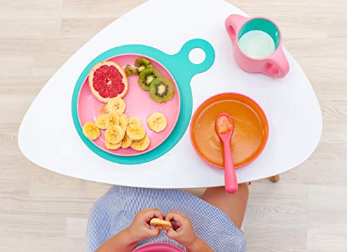 Suavinex - Bowl Infantil Para Bebé BOOO. Vajilla de Bebé. Material Irrompible. Apto Para Microondas y Lavavajillas, Color Rosa