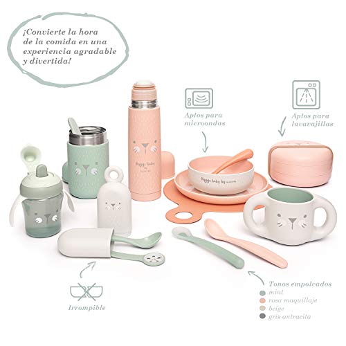 Suavinex - Cuchara de Silicona Adecuada Para Encías Sensibles Apta Para Lavavajillas Para Bebés +4 Meses, Color Verde