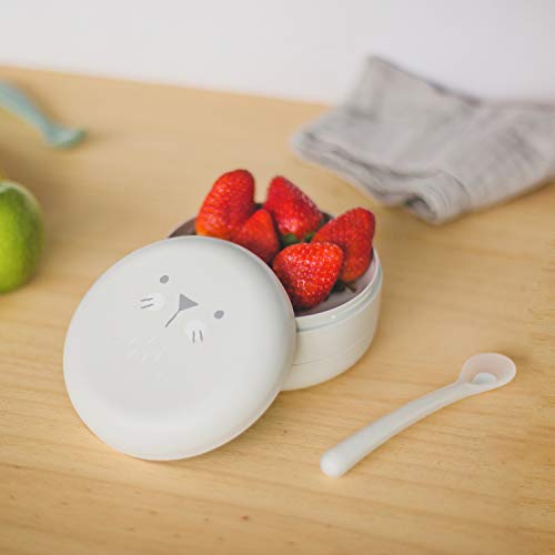 Suavinex - Cuchara de Silicona Adecuada Para Encías Sensibles Apta Para Lavavajillas Para Bebés +4 Meses, Color Verde