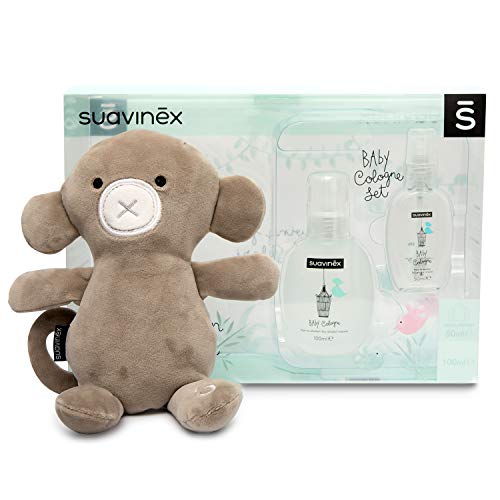Suavinex, Set regalo recién nacido Baby Cologne 100ml + Peluche + Baby cologne 50ml formato viaje de regalo