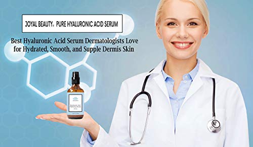 Suero de ácido hialurónico para la piel de la cara Ojos y labios. El mejor hidratante anti-envejecimiento 100% hialuronano puro para uso tópico. La solución más alta del 4%. Suavizante antiarrugas