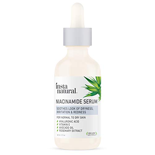 Suero Facial 5% Niacinamida InstaNatural – Vit. B3 Antiedad Hidratante para la Piel - Reduce la Aparición del Acné, Granos, Arrugas, Líneas, Ojeras, Manchas de la Edad y la Hiperpigmentación - 60 ml