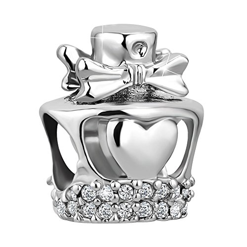 Sug Jasmin Heart Love - Encantos de botella de perfume para mujeres y niñas, se adapta a pulseras europeas