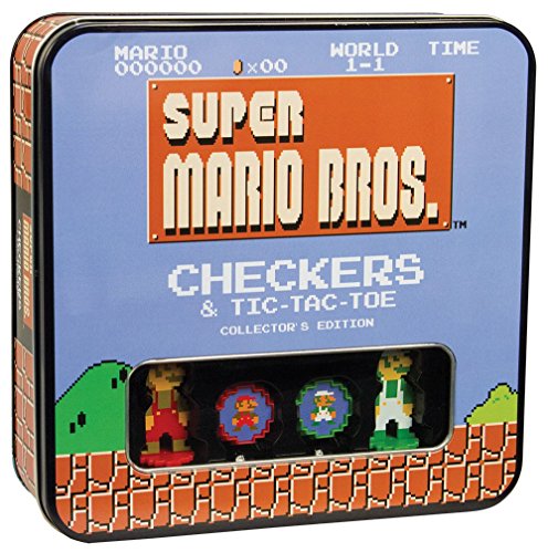 Super Mario Bros Checkers & Tic-Tac-Toe Collector's Edition Board Game by USAopoly