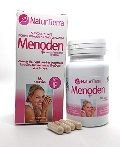 SUPLEMENTO MENOPAUSIA - MENODEN + VITAMINA B6 Y ZINC –CONCENTRADO DE SOJA - AYUDA A REGULAR LA FUNCIÓN HORMONAL Y A RESTABLECER EL EQUILIBRIO NATURAL DEL CUERPO - 60 CAPSULAS - ZENTRUM