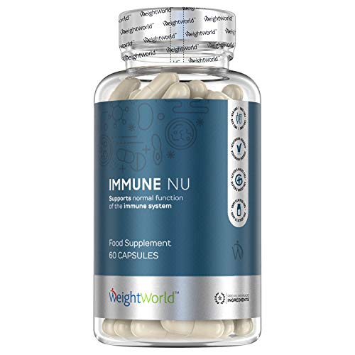 Suplemento Multivitamínico Immune Nu, Para Fortalecer Sistema Inmunológico | Con Antioxidantes Potentes, Jalea Real, Vitamina C, Vitamina D3, Jengibre y Acerola, 60 Cápsulas, 100% Natural