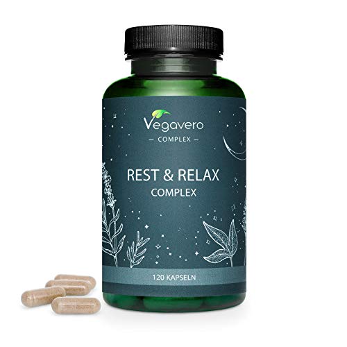 Suplemento Para Ansiedad + Insomnio Vegavero® | Anti Estrés | Melatonina + Valeriana + Pasiflora + Lavanda + Bacopa Monnieri | Sin Aditivos | 120 Cápsulas | Ayuda para Dormir + Dejar de Fumar