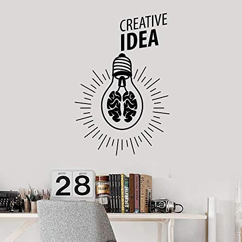 supmsds Lámpara Luz Cerebro Idea Creativa Pegatinas de Pared para Oficina Vinilo Tatuajes de Pared Decoración Sala de Estar Habitación para Adolescentes Decoración Moderna para el hogar42X62CM
