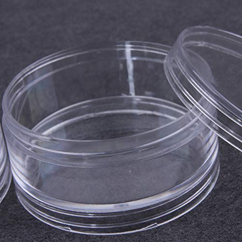 SUPVOX Caja de almacenamiento de 5 capas Contenedores de almacenamiento de perlas Cilindro de plástico duradero Caja de almacenamiento redonda transparente apilable