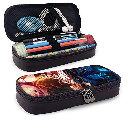 Sword Art Online - Estuche de piel con cremallera duradera para papelería y otros suministros escolares