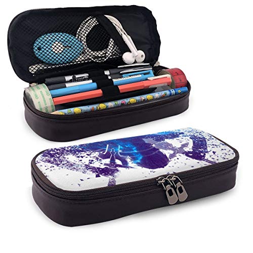 Sword Art Online - Estuche de piel con cremallera resistente para artículos de papelería y otros suministros escolares