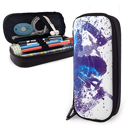 Sword Art Online - Estuche de piel con cremallera resistente para artículos de papelería y otros suministros escolares